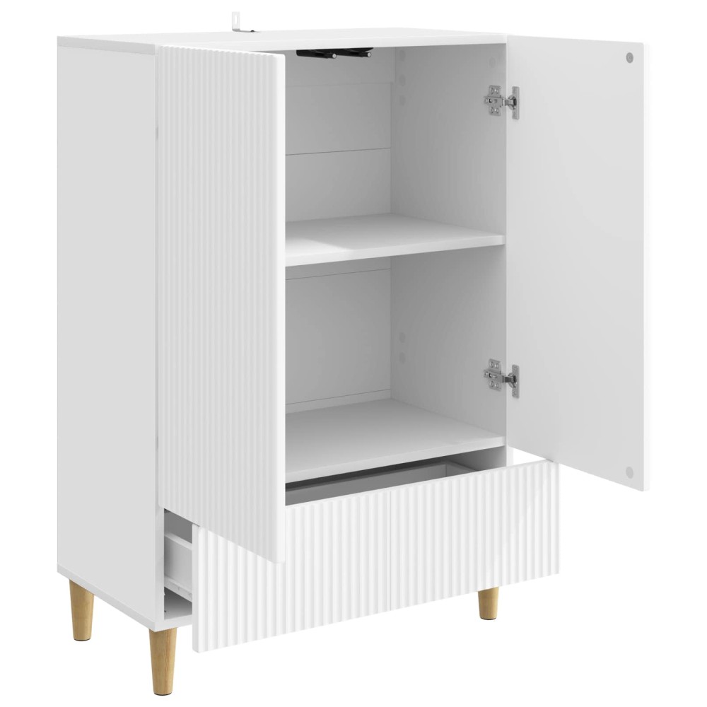 vidaXL Πλαϊνό γραφείο Λευκό 66 x 34,5 x 95 εκ. Επεξεργασμένο Ξύλο