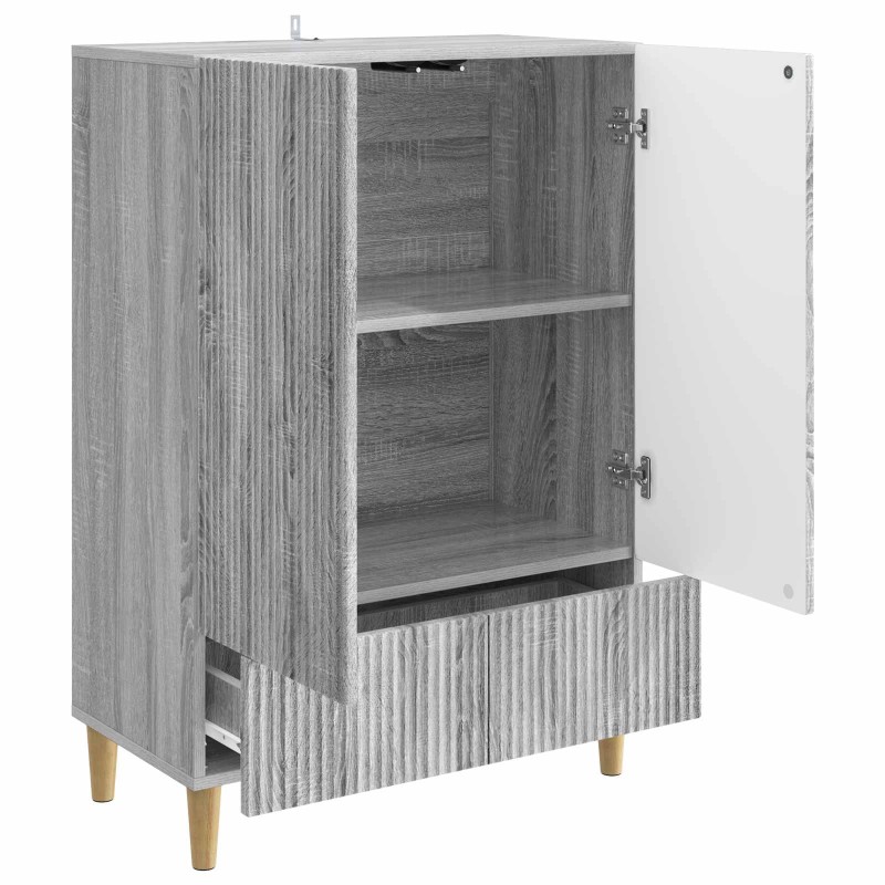 vidaXL Πλαϊνό γραφείο με συρτάρι Γκρι Sonoma 66 x 34,5 x 95 εκ.