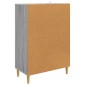 vidaXL Πλαϊνό γραφείο με συρτάρι Γκρι Sonoma 66 x 34,5 x 95 εκ.