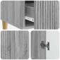 vidaXL Πλαϊνό γραφείο με συρτάρι Γκρι Sonoma 66 x 34,5 x 95 εκ.