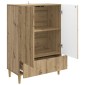 vidaXL Πλαϊνό γραφείο Artisan Δρυς 66 x 34,5 x 95 εκ.
