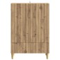 vidaXL Πλαϊνό γραφείο Artisan Δρυς 66 x 34,5 x 95 εκ.