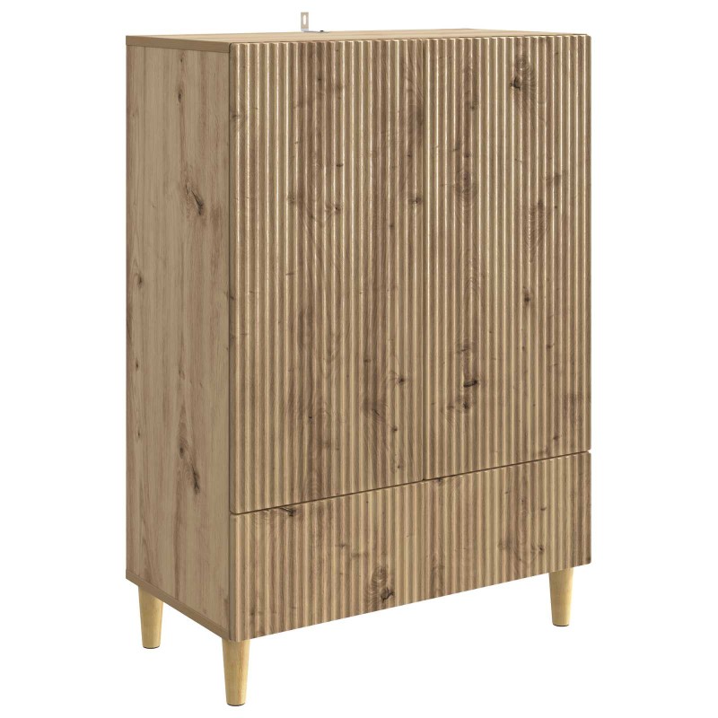 vidaXL Πλαϊνό γραφείο Artisan Δρυς 66 x 34,5 x 95 εκ.