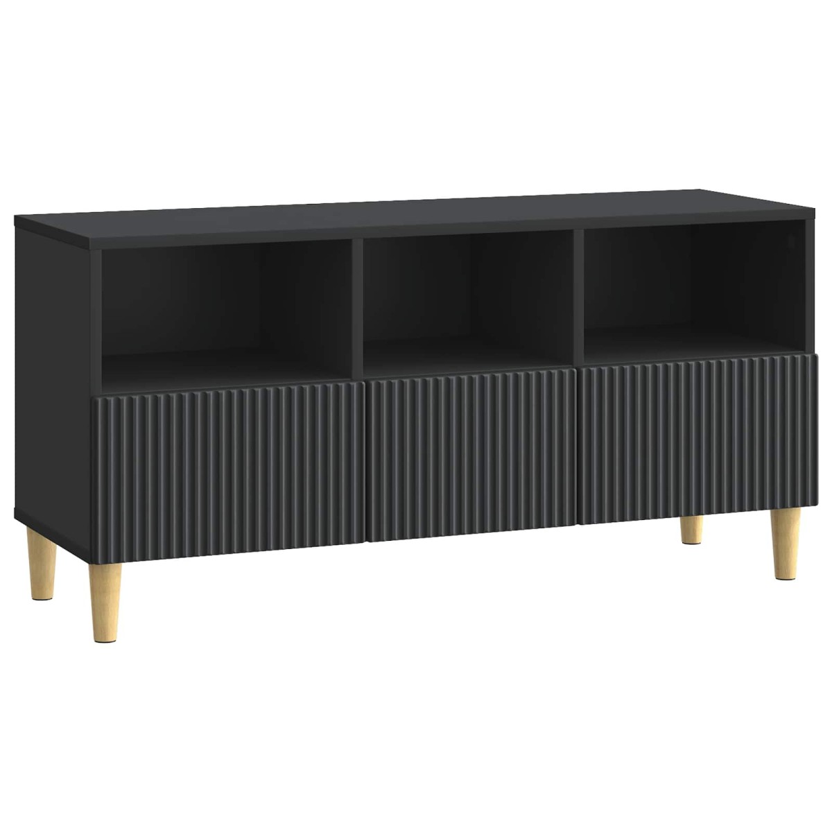 vidaXL Ντουλάπι TV Μαύρο 102 x 34,5 x 50 εκ. Επεξεργασμένο Ξύλο