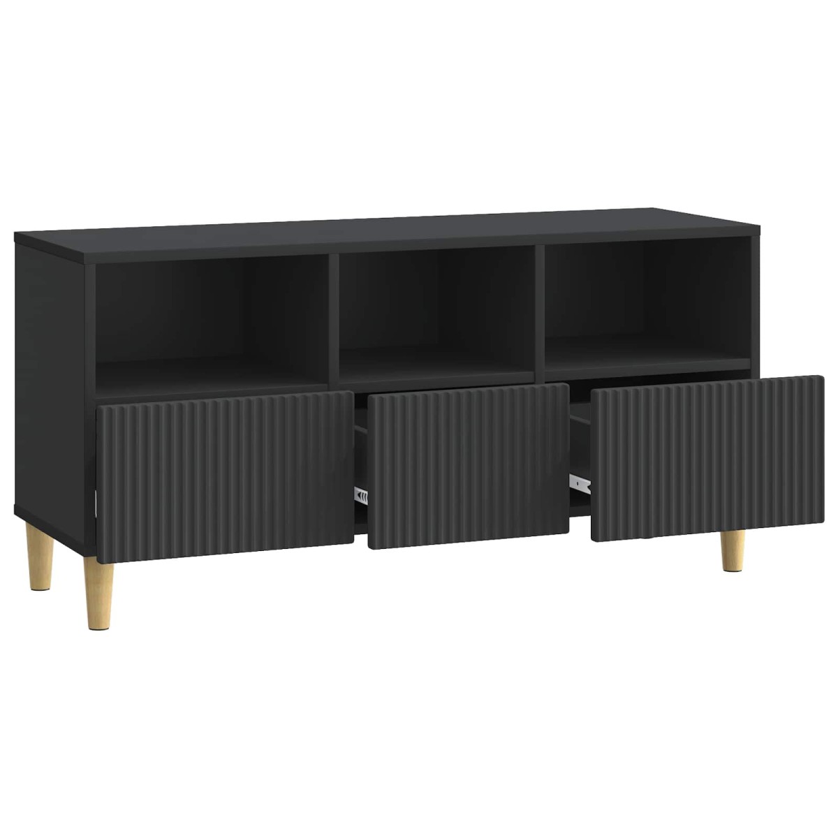 vidaXL Ντουλάπι TV Μαύρο 102 x 34,5 x 50 εκ. Επεξεργασμένο Ξύλο