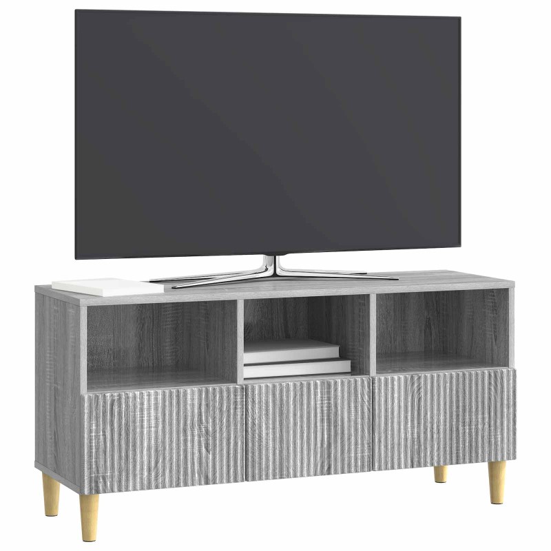 vidaXL Ντουλάπι TV Γκρι Sonoma 102 x 34,5 x 50 εκ. Επεξεργασμένο Ξύλο