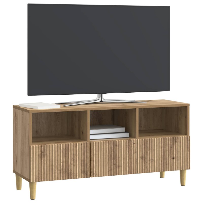 vidaXL Ντουλάπι TV 102 x 34,5 x 50 εκ. Artisan Δρυς Επεξεργασμένο Ξύλο