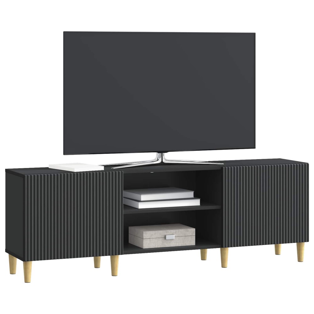 vidaXL Ντουλάπι TV Μαύρο 150 x 31 x 50 εκ. Επεξεργασμένο Ξύλο