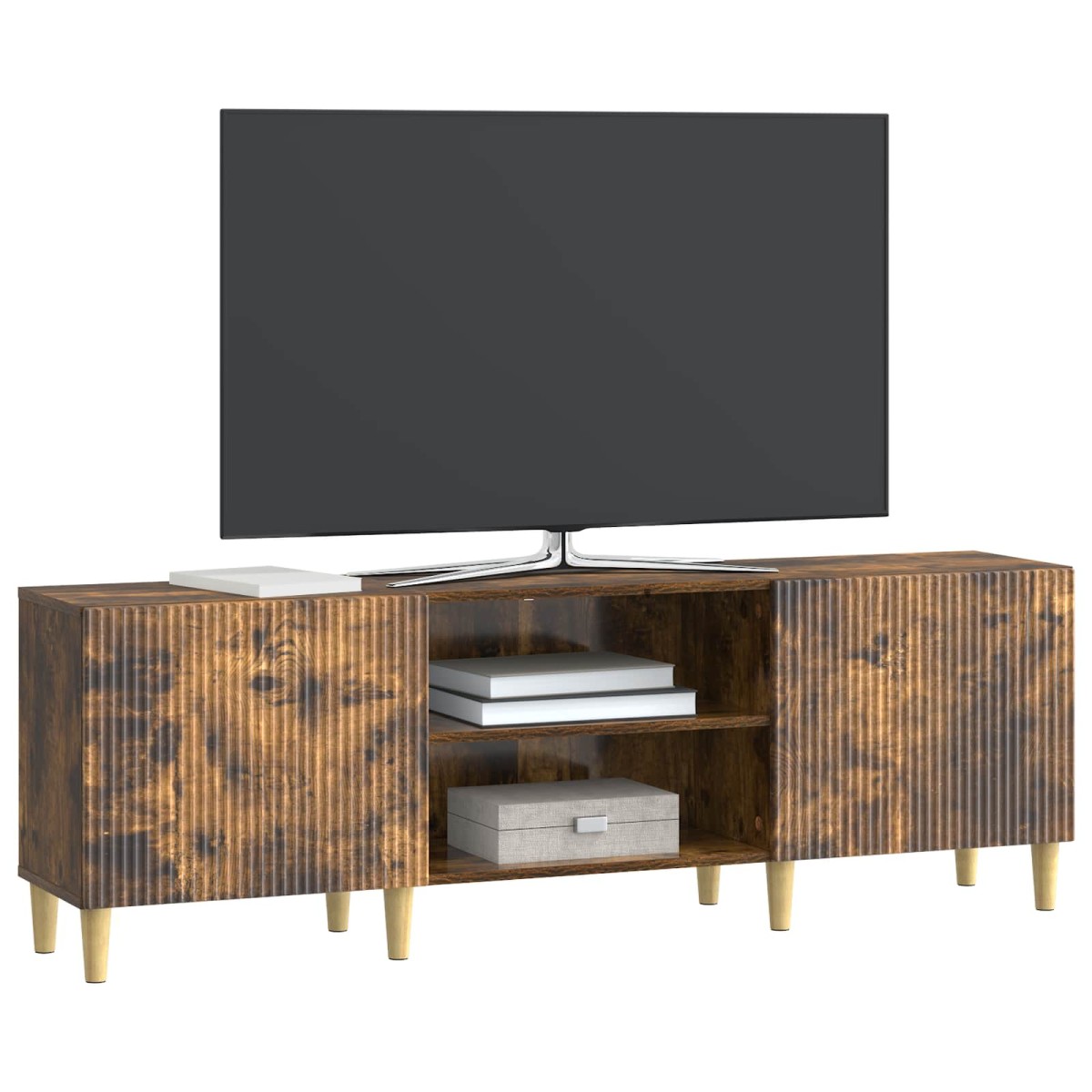 vidaXL Ντουλάπι TV Καπνισμένο Ξύλο Δρυός 150 x 31 x 50 εκ.
