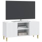 vidaXL Ντουλάπι TV Λευκό 102 x 34,5 x 50 εκ. Επεξεργασμένο Ξύλο
