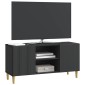vidaXL Ντουλάπι TV Μαύρο 102 x 34,5 x 50 εκ. Επεξεργασμένο Ξύλο