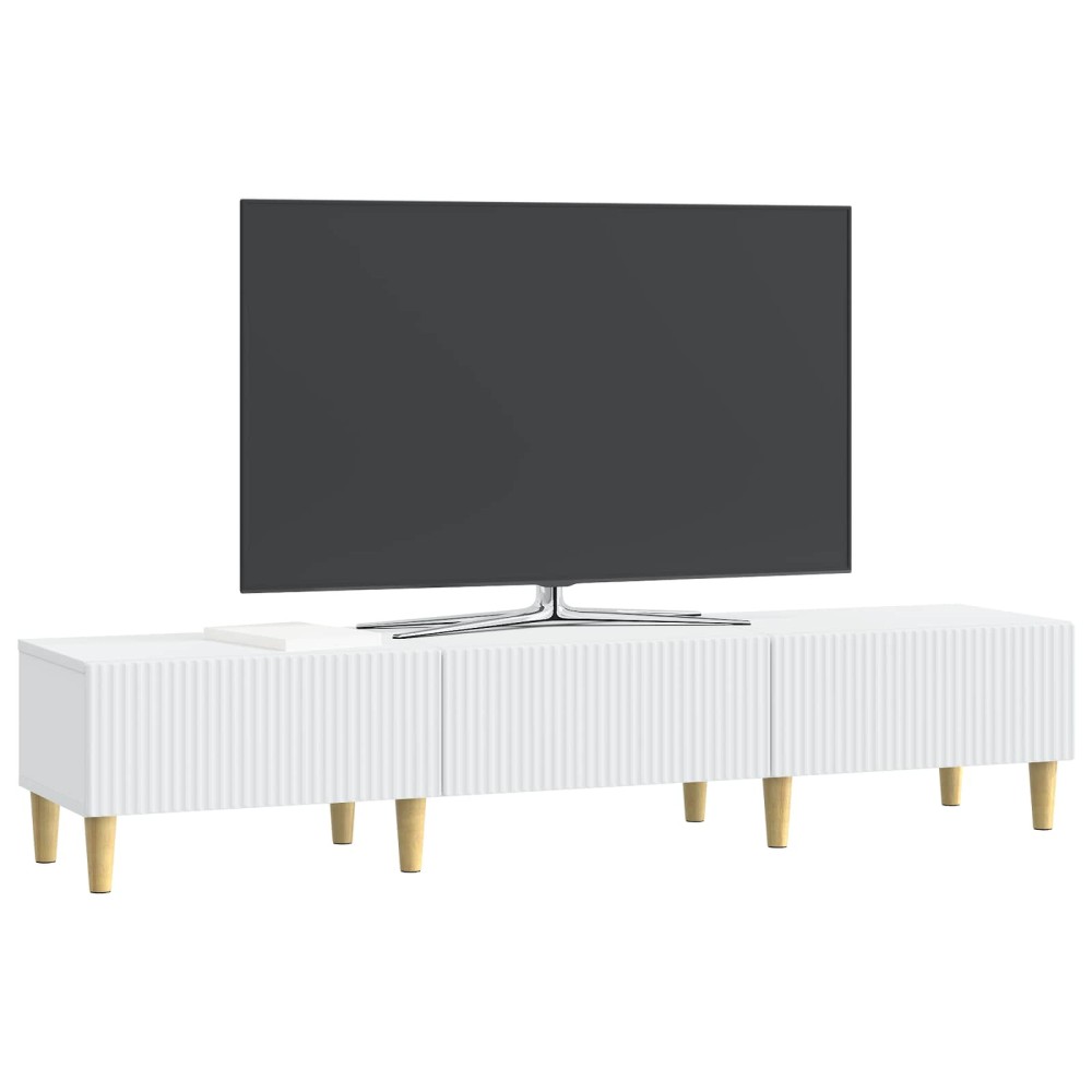 vidaXL Ντουλάπι TV Λευκό 147 x 34,5 x 30 εκ Επεξεργασμένο Ξύλο