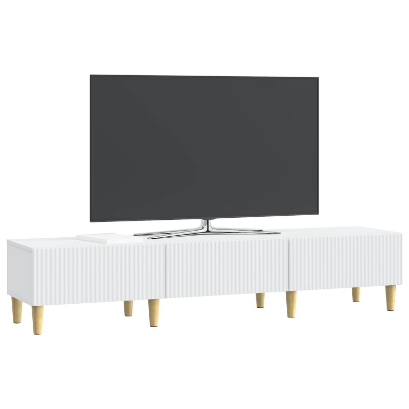 vidaXL Ντουλάπι TV Λευκό 147 x 34,5 x 30 εκ Επεξεργασμένο Ξύλο