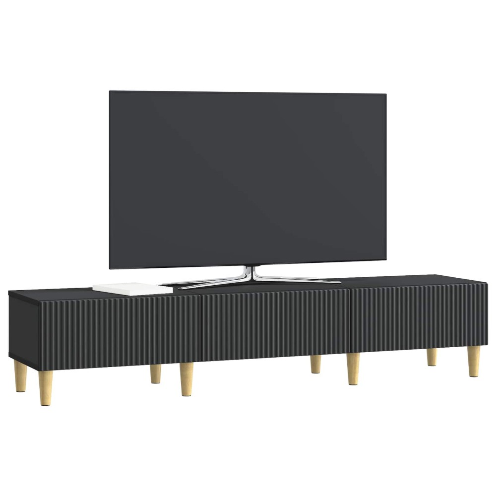 vidaXL Ντουλάπι TV Μαύρο 147 x 34,5 x 30 εκ Επεξεργασμένο Ξύλο