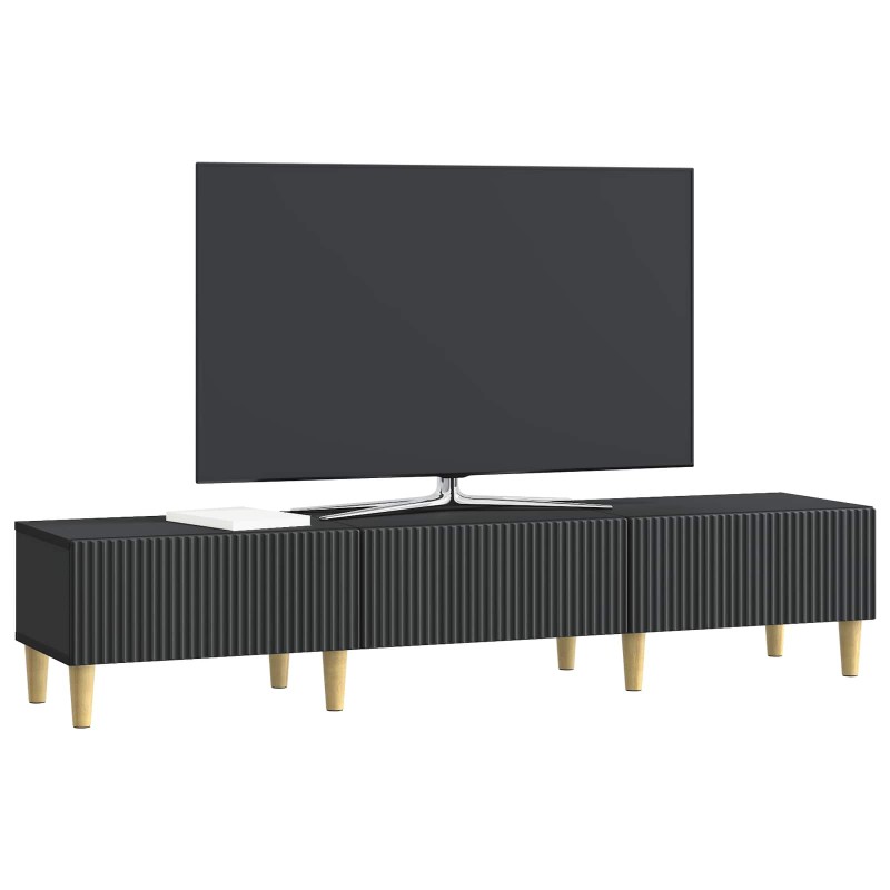 vidaXL Ντουλάπι TV Μαύρο 147 x 34,5 x 30 εκ Επεξεργασμένο Ξύλο