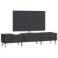 vidaXL Ντουλάπι TV Μαύρο 147 x 34,5 x 30 εκ Επεξεργασμένο Ξύλο