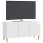 vidaXL Ντουλάπι TV Γυαλιστερό Λευκό 99 x 34,5 x 50 εκ.