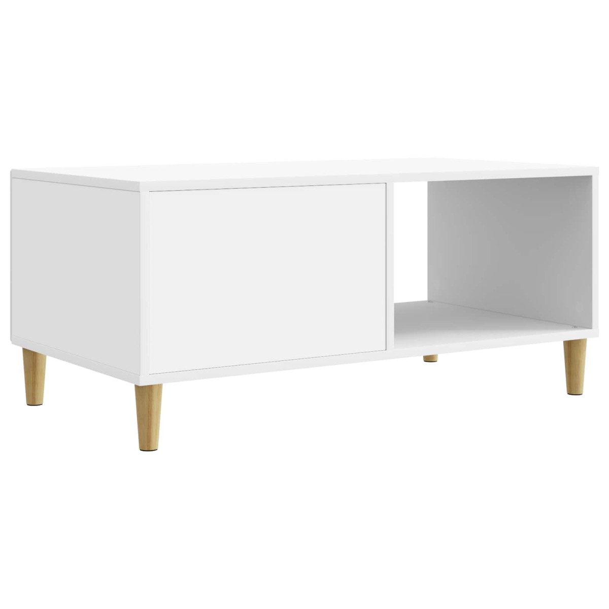 vidaXL Τραπεζάκι σαλονιού Λευκό 90 x 50 x 40 cm Επεξεργασμένο Ξύλο