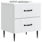 vidaXL Κομοδίνο 2 τεμ. Λευκό 43 x 34,5 x 47,5 εκ Επεξεργασμένο Ξύλο