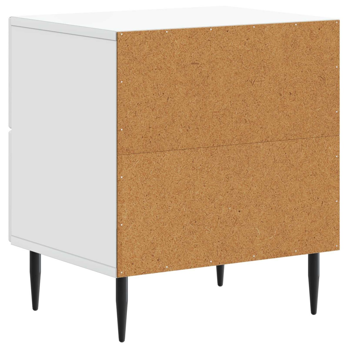vidaXL Κομοδίνο 2 τεμ. Λευκό 43 x 34,5 x 47,5 εκ Επεξεργασμένο Ξύλο