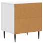 vidaXL Κομοδίνο 2 τεμ. Λευκό 43 x 34,5 x 47,5 εκ Επεξεργασμένο Ξύλο
