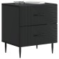 vidaXL Κομοδίνο Μαύρο 43 x 34,5 x 47,5 εκ Επεξεργασμένο Ξύλο