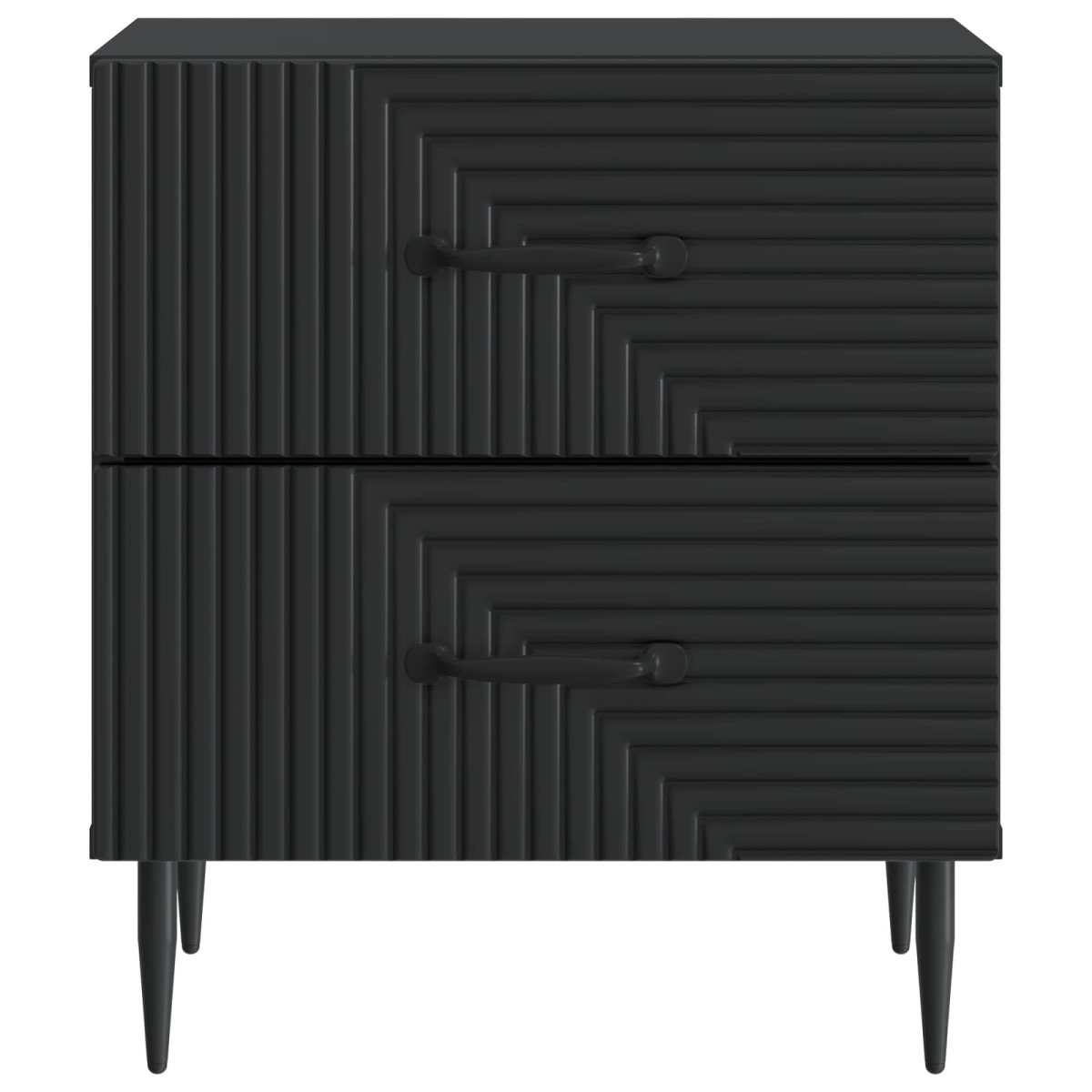 vidaXL Κομοδίνο Μαύρο 43 x 34,5 x 47,5 εκ Επεξεργασμένο Ξύλο