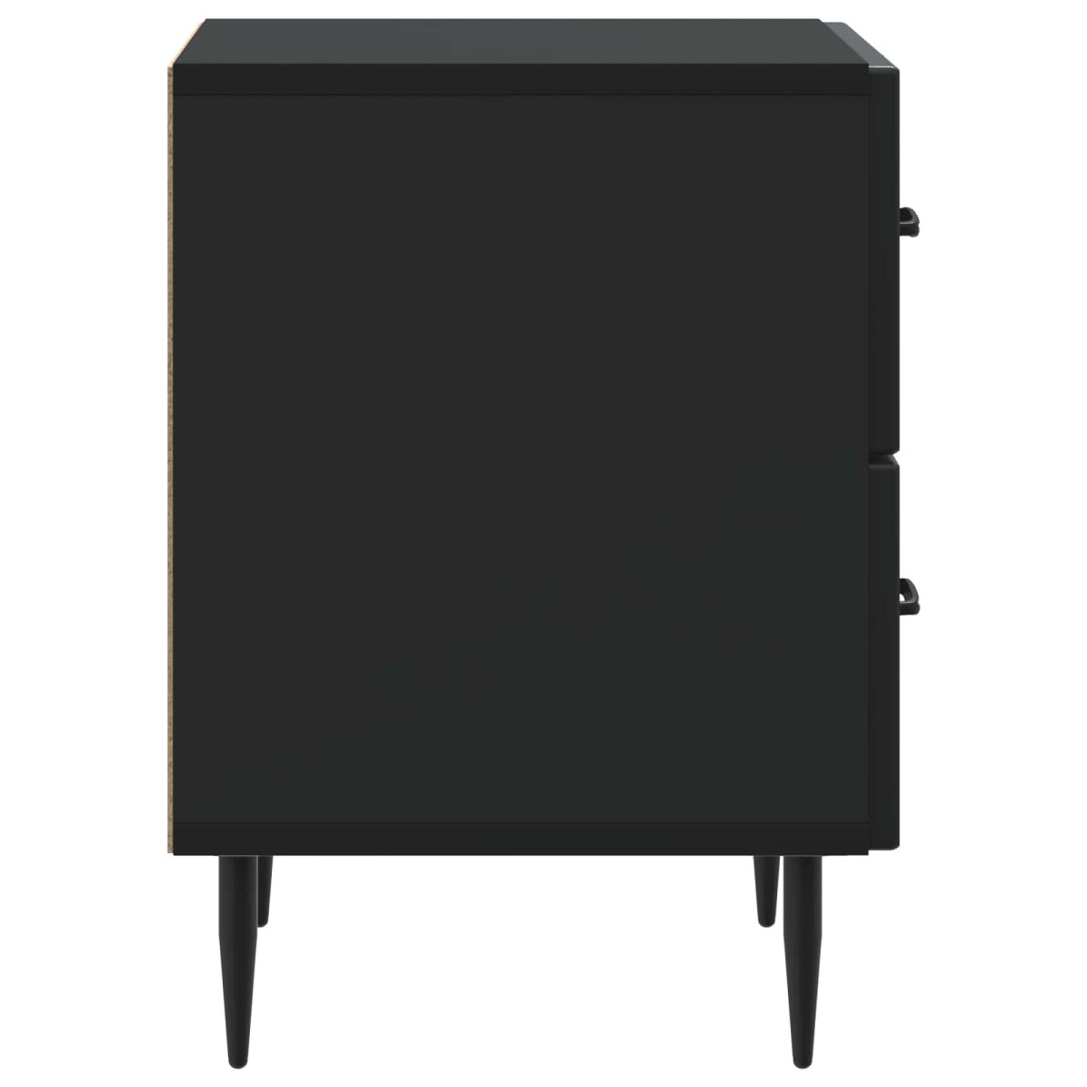 vidaXL Κομοδίνο Μαύρο 43 x 34,5 x 47,5 εκ Επεξεργασμένο Ξύλο