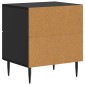 vidaXL Κομοδίνο 2 τεμ. Μαύρο 43 x 34,5 x 47,5 εκ Επεξεργασμένο Ξύλο