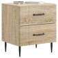 vidaXL Κομοδίνο 2 τεμ. Sonoma Δρυς 43 x 34,5 x 47,5 εκ