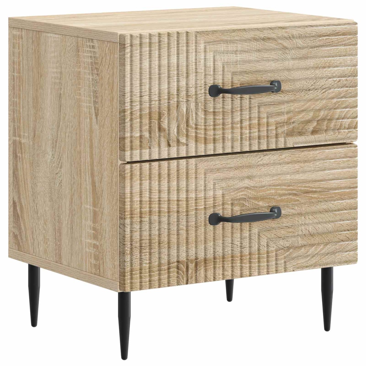 vidaXL Κομοδίνο 2 τεμ. Sonoma Δρυς 43 x 34,5 x 47,5 εκ