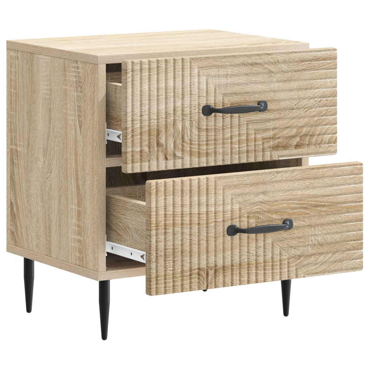 vidaXL Κομοδίνο 2 τεμ. Sonoma Δρυς 43 x 34,5 x 47,5 εκ