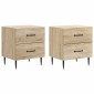 vidaXL Κομοδίνο 2 τεμ. Sonoma Δρυς 43 x 34,5 x 47,5 εκ