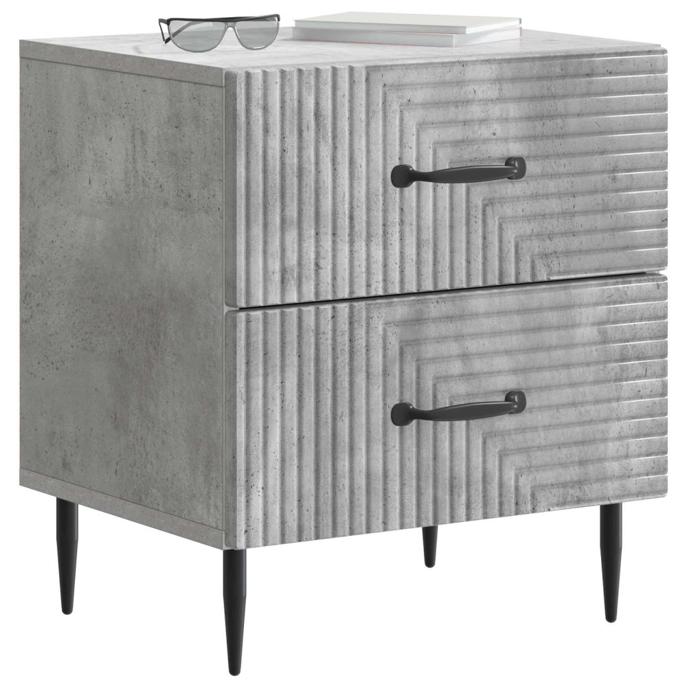vidaXL Κομοδίνο Γκρι Σκυροδέματος 43 x 34,5 x 47,5 εκ