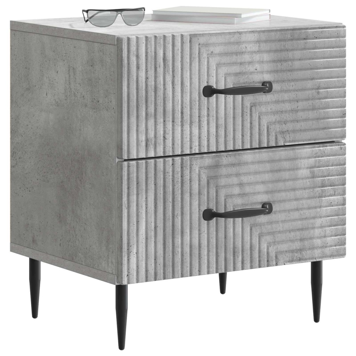 vidaXL Κομοδίνο Γκρι Σκυροδέματος 43 x 34,5 x 47,5 εκ