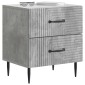 vidaXL Κομοδίνο 2 τεμ. Γκρι Σκυροδέματος 43 x 34,5 x 47,5 εκ
