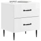 vidaXL Κομοδίνο Γυαλιστερό Λευκό 43 x 34,5 x 47,5 εκ