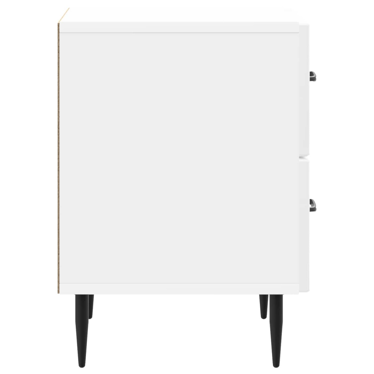 vidaXL Κομοδίνο Γυαλιστερό Λευκό 43 x 34,5 x 47,5 εκ