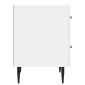 vidaXL Κομοδίνο 2 τεμ. Γυαλιστερό Λευκό 43 x 34,5 x 47,5 εκ