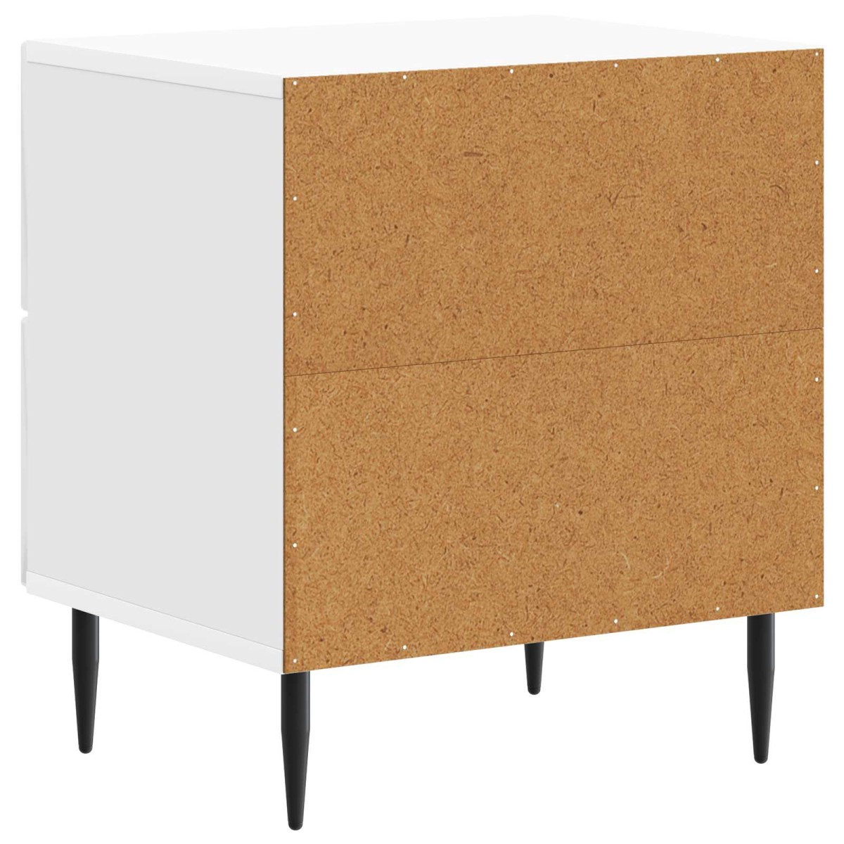 vidaXL Κομοδίνο 2 τεμ. Γυαλιστερό Λευκό 43 x 34,5 x 47,5 εκ