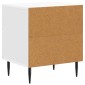 vidaXL Κομοδίνο 2 τεμ. Γυαλιστερό Λευκό 43 x 34,5 x 47,5 εκ