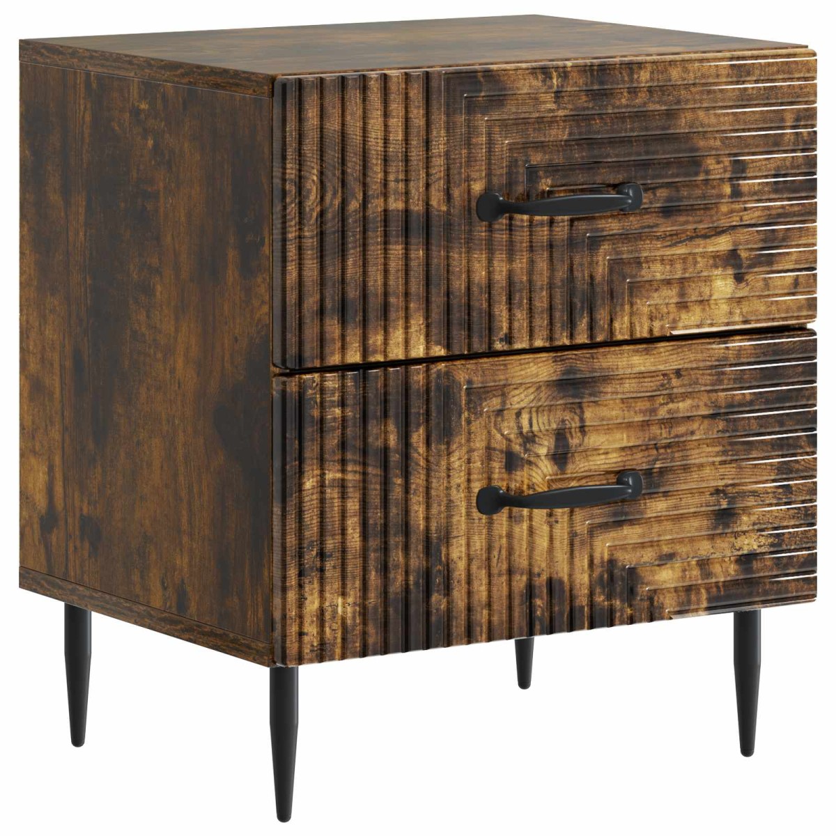vidaXL Κομοδίνο Καπνισμένο Ξύλο Δρυός 43 x 34,5 x 47,5 εκ