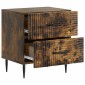 vidaXL Κομοδίνο Καπνισμένο Ξύλο Δρυός 43 x 34,5 x 47,5 εκ