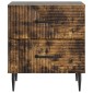 vidaXL Κομοδίνο 2 τεμ. Καπνισμένο Ξύλο Δρυός 43 x 34,5 x 47,5 εκ
