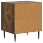 vidaXL Κομοδίνο 2 τεμ. Καπνισμένο Ξύλο Δρυός 43 x 34,5 x 47,5 εκ