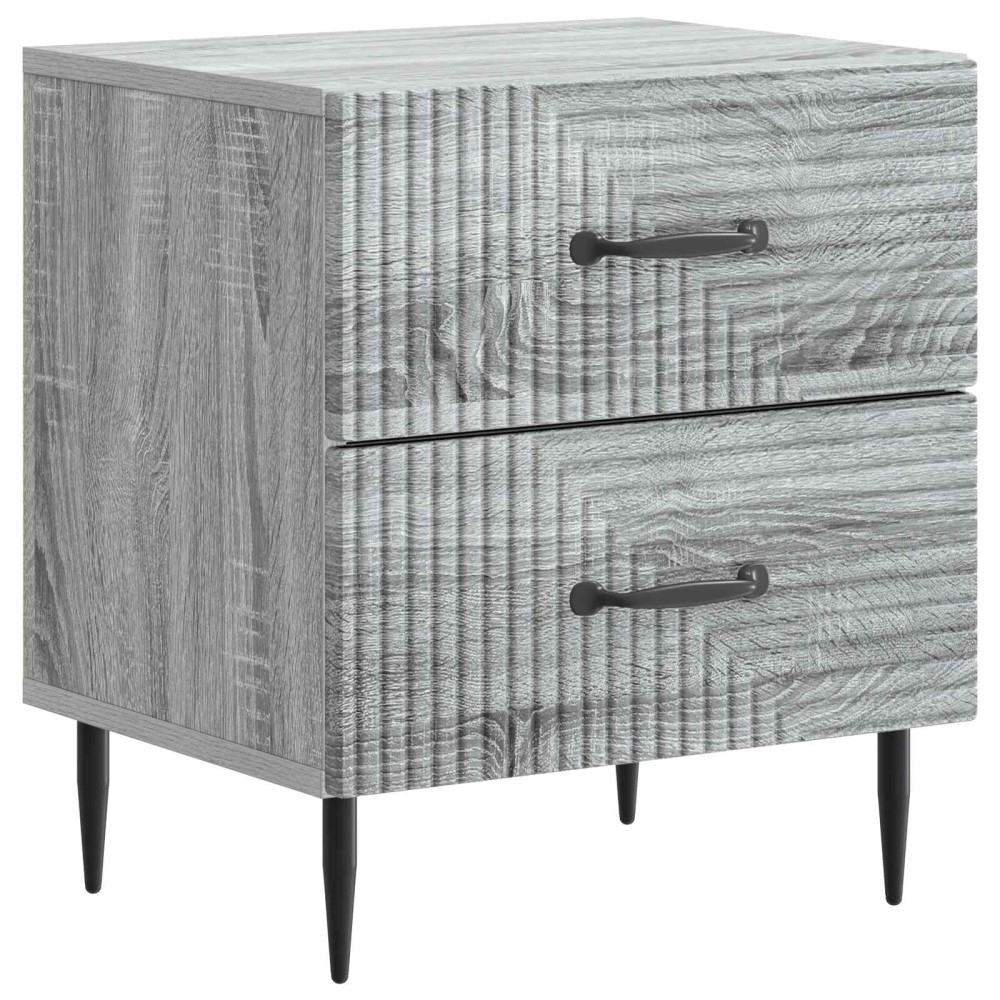 vidaXL Κομοδίνο Γκρι Sonoma 43 x 34,5 x 47,5 εκ Επεξεργασμένο Ξύλο