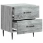 vidaXL Κομοδίνο Γκρι Sonoma 43 x 34,5 x 47,5 εκ Επεξεργασμένο Ξύλο