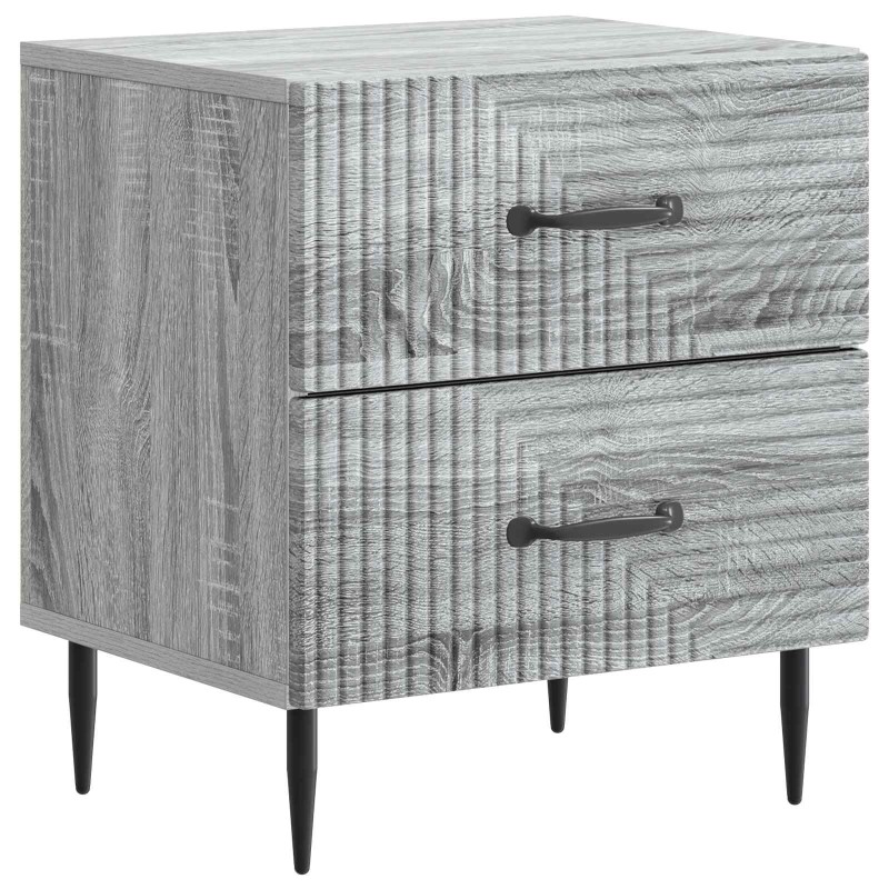 vidaXL Κομοδίνο Γκρι Sonoma 43 x 34,5 x 47,5 εκ Επεξεργασμένο Ξύλο