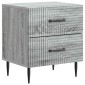 vidaXL Κομοδίνο 2 τεμ. Γκρι Sonoma 43 x 34,5 x 47,5 εκ