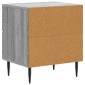 vidaXL Κομοδίνο 2 τεμ. Γκρι Sonoma 43 x 34,5 x 47,5 εκ